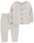 Фото #1 товара Baby 2-Piece Cardigan Sweater & Pant Set 3M