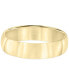 Кольцо Macy's Polished Wedding Band 18k Gold-Plated Silver