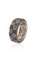 Suzy Levian Sterling Silver Cubic Zirconia Brown Flower Eternity Band