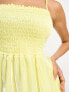 Фото #6 товара Collective the Label tiered smock midaxi dress in lemon
