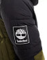 Timberland outdoor archive puffer jacket in black/green