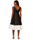 ფოტო #2 პროდუქტის Women's Contrast Hem Sleeveless Fit & Flare Dress