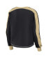 ფოტო #3 პროდუქტის Women's Black, Gold New Orleans Saints Color Block Modest Crop Long Sleeve T-shirt