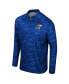 Фото #3 товара Men's Royal Kansas Jayhawks Carson Raglan Quarter-Zip Jacket