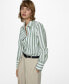 ფოტო #10 პროდუქტის Women's Cotton Striped Shirt