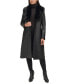 Фото #4 товара Women's Faux-Fur-Trim Faux-Leather Coat