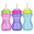 Фото #3 товара Nuby, Clik-it FlexStraw Cup, для детей от 12 месяцев, для девочек, 3 упаковки по 300 мл (10 унций)