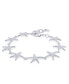 ფოტო #1 პროდუქტის Starfish Link Bracelet in Silver Plate or 18k Gold Plated