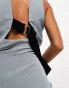 Фото #4 товара ASOS DESIGN sleeveless v-neck dress with d-ring back detail in grey