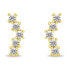 Charming gold-plated earrings with clear zircons EA864Y