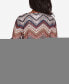 ფოტო #2 პროდუქტის Harvest Moon Women's Textured Chevron Ruched Sleeve Top