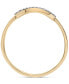 ფოტო #3 პროდუქტის Diamond Elongated Circle Ring (1/20 ct. t.w.) in 10k Gold, Created for Macy's