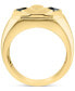 ფოტო #3 პროდუქტის EFFY® Men's Black Spinel Lion Ring (1/10 ct. t.w.) in 14k Gold-Plated Sterling Silver