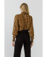 ფოტო #3 პროდუქტის Women's Checker Blouse with Mock Neck