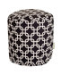 Links Ottoman Round Pouf with Removable Cover 16" x 17"