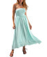 ფოტო #1 პროდუქტის Women's Seafoam Smocked Tube Maxi Beach Dress