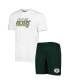 Men's Green, White Green Bay Packers Downfield T-shirt and Shorts Sleep Set