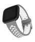 Фото #1 товара Ремешок для часов WITHit Спортивный Силиконовый Серый и Белый для Fitbit Versa и Fitbit Versa 2