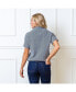 ფოტო #5 პროდუქტის Women's Short Sleeve Mock Neck Sweater