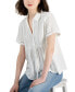 Фото #3 товара Women's Lace-Trimmed Button-Down Shirt