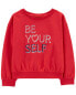 Kid Long-Sleeve "Be Yourself" Crewneck 6-6X