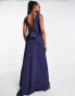 TFNC – Bridesmaid – Maxi-Wickelkleid in Marineblau mit Schleife hinten