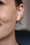 Silver earrings with pink zircons AGUC2233