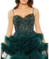 Фото #5 товара Women's Thin Strap Beaded Bodice Tiered Tulle Dress