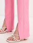 Morgan split front tailored trouser in pink Розовый, 44 - фото #2