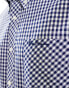 Ben Sherman short sleeve gingham shirt in dark blue