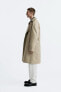 Double-breasted technical trench coat