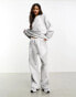 Фото #1 товара ASOS DESIGN co-ord oversized straight leg jogger with patchwork detail in grey marl