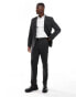 ASOS DESIGN skinny suit trouser in black pindot