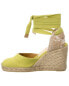 Castañer Carina Canvas Wedge Sandal Women's Yellow 36