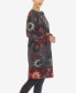 Фото #3 товара Women's Paisley Flower Embroidered Sweater Dress