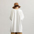 Фото #5 товара Толстовка UNVESNO Trendy Clothing SWS-26-02, широкая рубашка с круглым вырезом, мужская и женская, белая