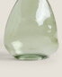 Green glass vase