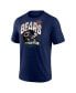 Men's Heathered Navy Chicago Bears End Around Tri-Blend T-shirt Синий, M - фото #3