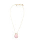 Фото #1 товара Barse dreamy Bronze and Genuine Pink Opal Pendant Necklace