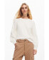 Фото #1 товара Women's Textured sleeve sweater