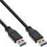 Фото #2 товара InLine USB 3.2 Gen.1 Cable Type A male / A male - black - 0.5m