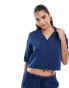 Mango denim look co-ord shirt in blue BLAU, L - EU 40 - фото #1