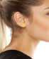 ფოტო #3 პროდუქტის Faux Stone Lemon Stud Earrings