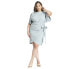 Plus Size Mini Dress With Tie