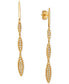ფოტო #1 პროდუქტის Nude Diamond Pavé Linear Drop Earrings (3/8 ct. t.w.) in 14k Gold