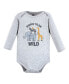 ფოტო #3 პროდუქტის Baby Boys Cotton Long-Sleeve Bodysuits Monkey, 5-Pack