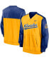Фото #2 товара Men's Royal, Gold Milwaukee Brewers Cooperstown Collection V-Neck Pullover