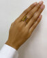 Фото #2 товара 14K Gold Plated Tall Open Band Ring