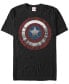 Marvel Men's Captain America Geometric Detailed Shield Short Sleeve T-Shirt Черный, L - фото #1