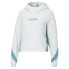 Фото #3 товара Puma Train Logo French Terry Pullover Hoodie Womens Blue Casual Outerwear 670464